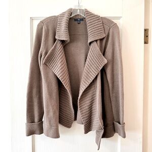 GAP | Taupe Waterfall Collar Cardigan